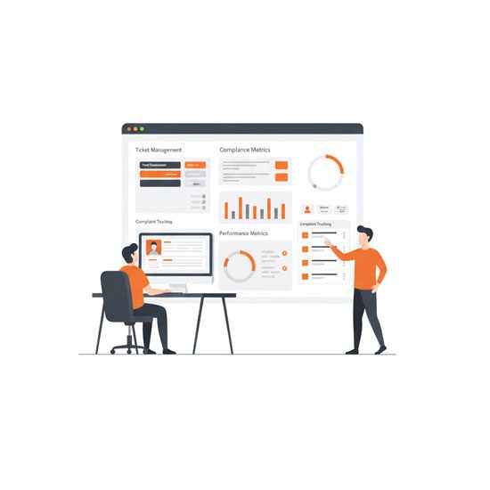 Illustration du back-office de la relation client